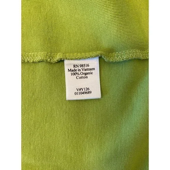 Naturals Coldwater Creek Women's Lime Green Pullover‎ Blouse Size XL - Picture 10 of 12